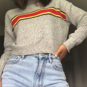 grey cropped sweater